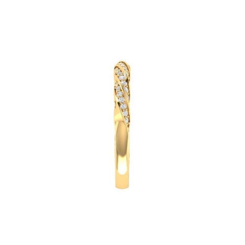 Twist Pavé Diamond Wedding Band
