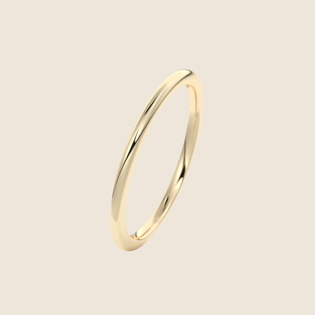 Barely-there Solid 18K Yellow Gold Band