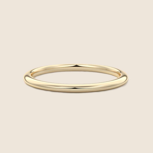 Barely-there Solid 18K Yellow Gold Band